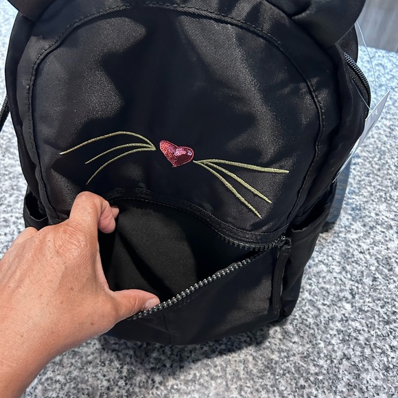 BLACK KITTEN BACKPACK • Medium • NWT • - Picture 10 of 11